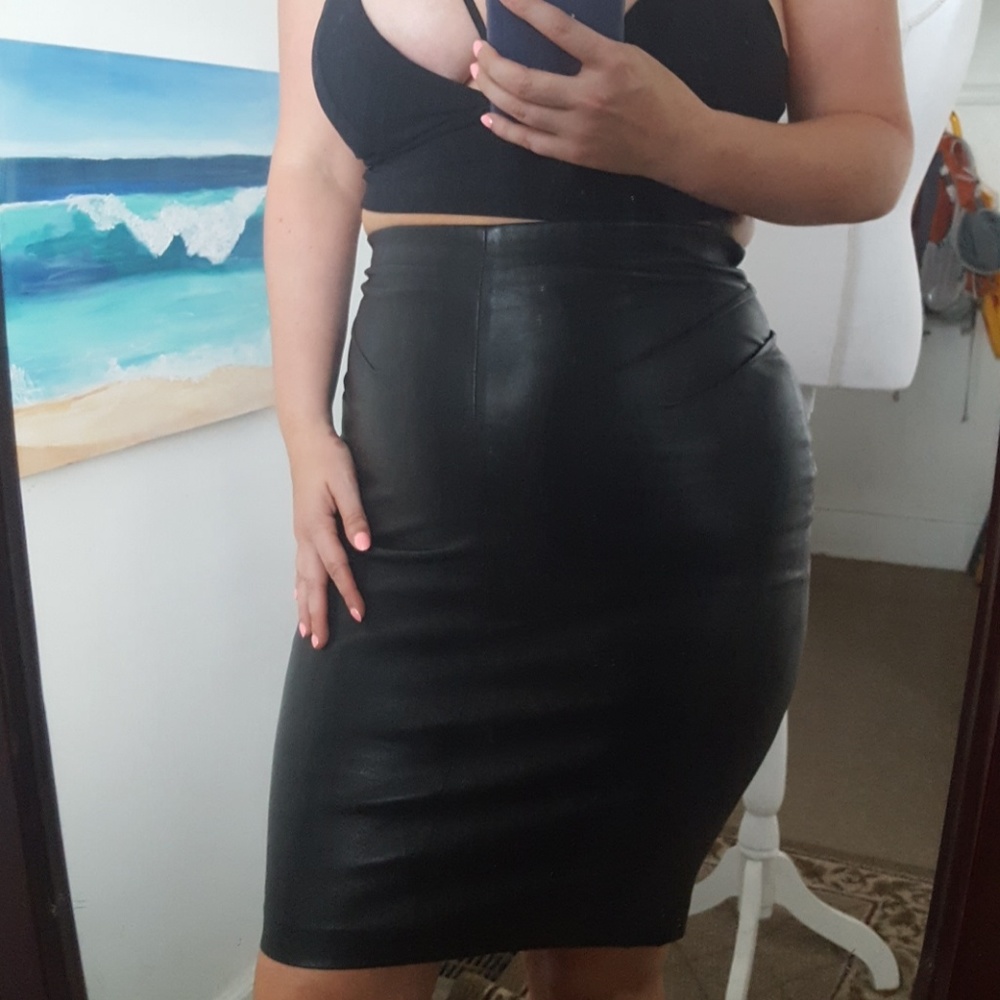 Leather Robert Rodriguez dominatrix skirt
